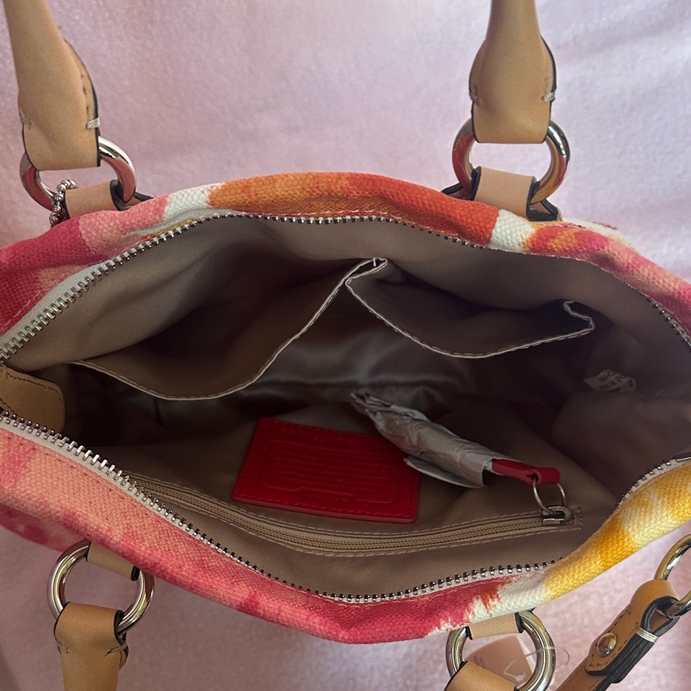 Coach Ashley Floral Print Mini Tote F21909 Leather Crossbody Strap RARE FIND - Picture 8 of 16